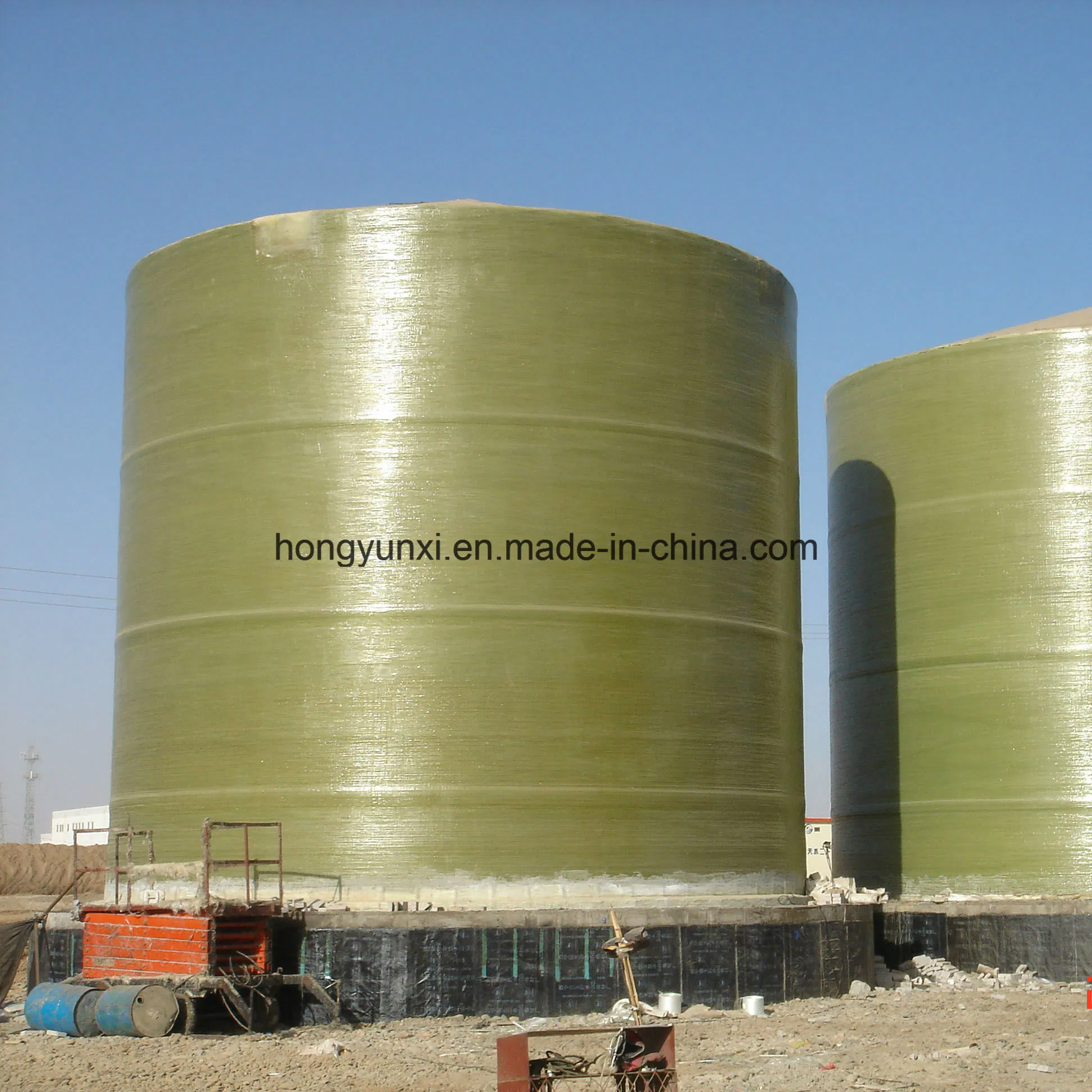 FRP Vertical or Horizontal Storage Tanks for Chemicals and Industry