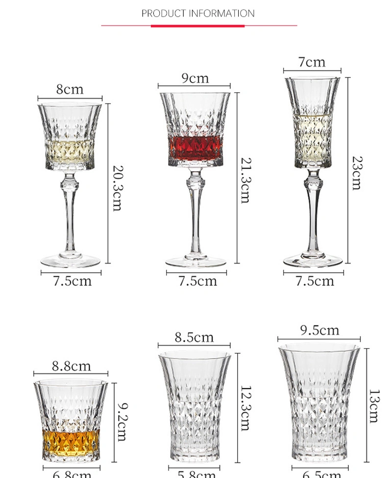 Manufacturer Wholesale/Supplier Goblet Cocktail Red Wine Glass Support Customization Wine Glass