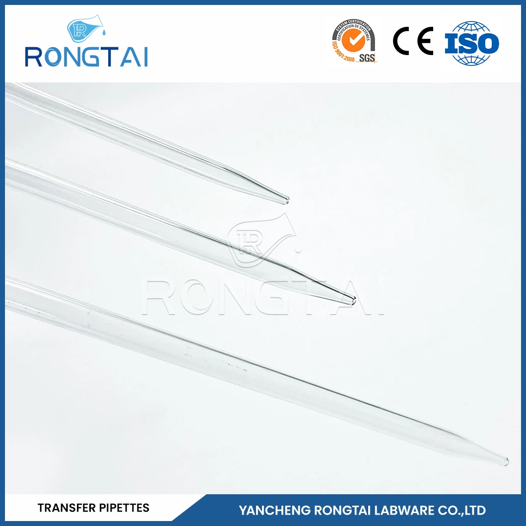 Rongtai 1 Ml Transfer Pipette Suppliers 5ml 100ml Glass Pipette China 2ml Pasteur Pipette