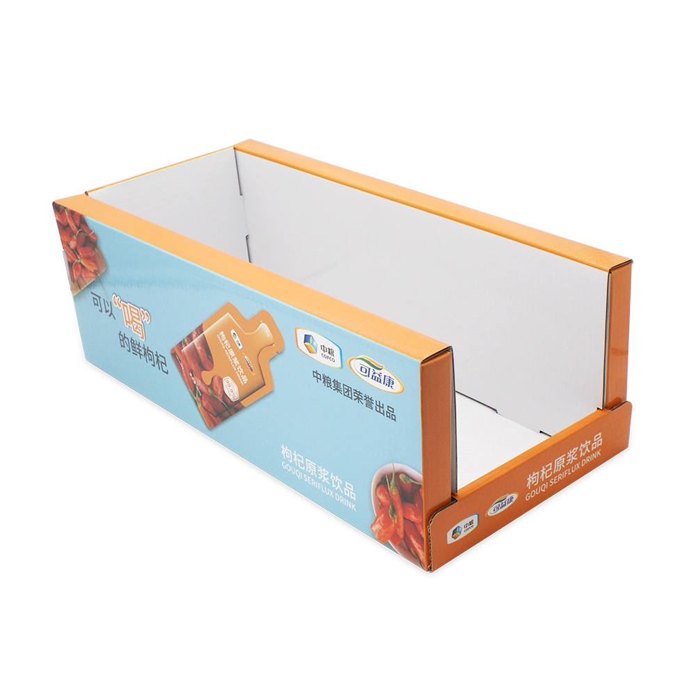 4C Drucken Softdrinks Display PDQ Papierbox für Lebensmittel Produkte