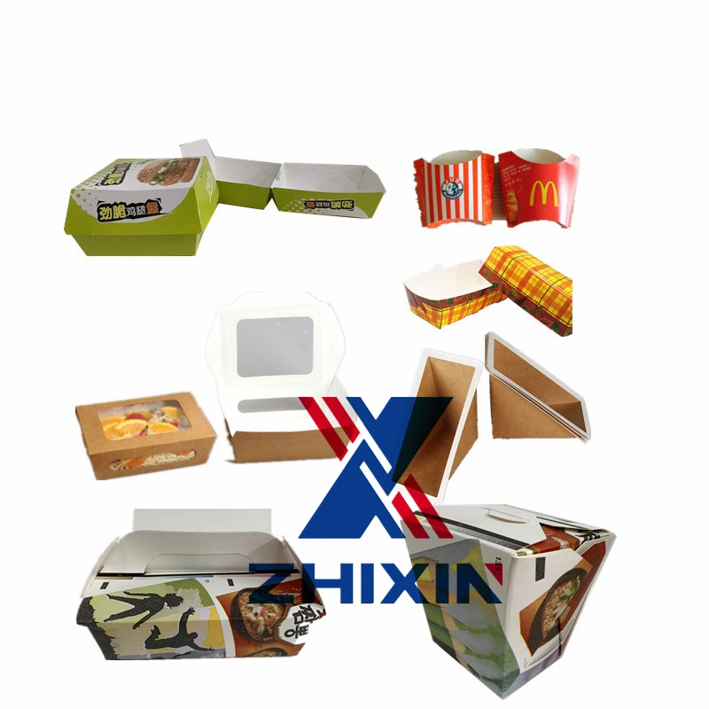 Burger Box, Kfc Popcorn Chip Box, Fast Food Box, Pizza Box, Take Away Box Forming Machine, Paper Carton Box Erecting Machine Pictures & Photosburger Box, Kfc