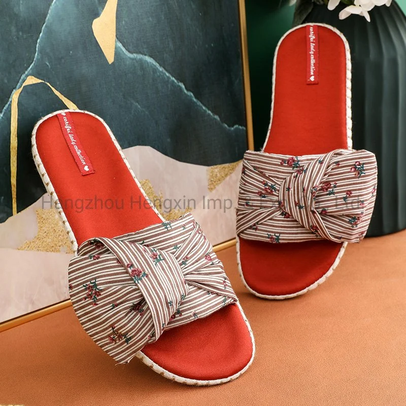 Stylish Ladies Slippers Comfortable Indoor Shoes Home Shoes Big Bow