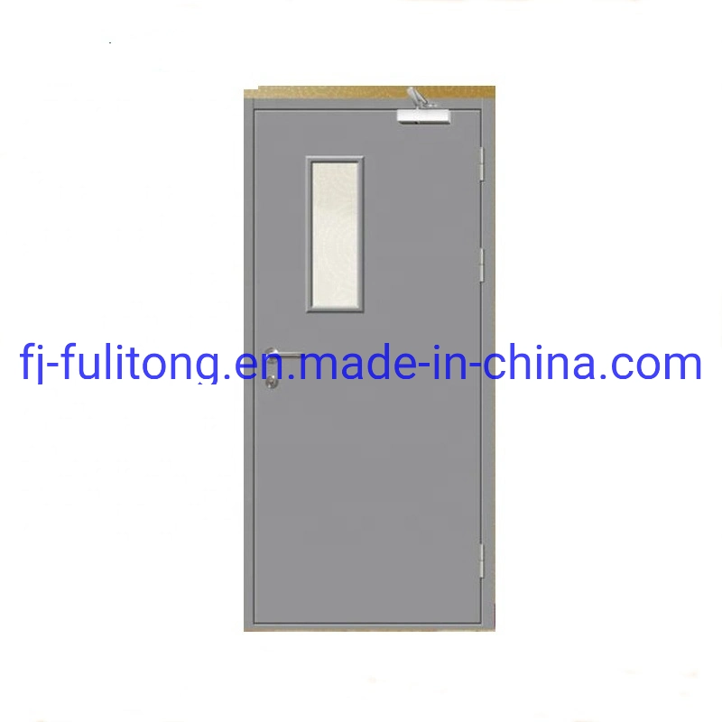 Steel Fireproof Firerated Wooden Patio Balcony Security Sliding Door