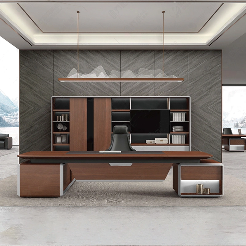 2021 de la chapa de madera MDF con forma de L mobiliario de oficina escritorio ejecutivo
