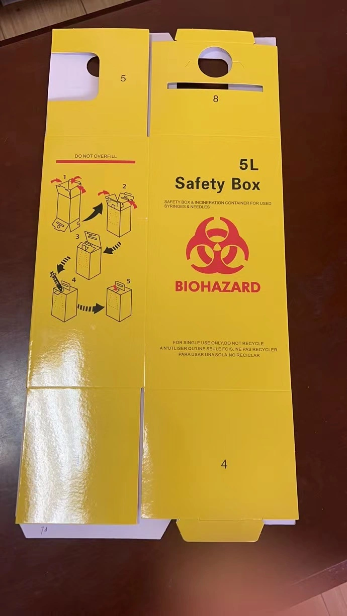 3L 5L 7L10L 15L 20L Cajas afiladas contenedor de residuos médicos Caja de seguridad para la recogida de jeringas Caja de recogida de 5 litros Caja de desechos Caja de papel Caja de desechos médicos