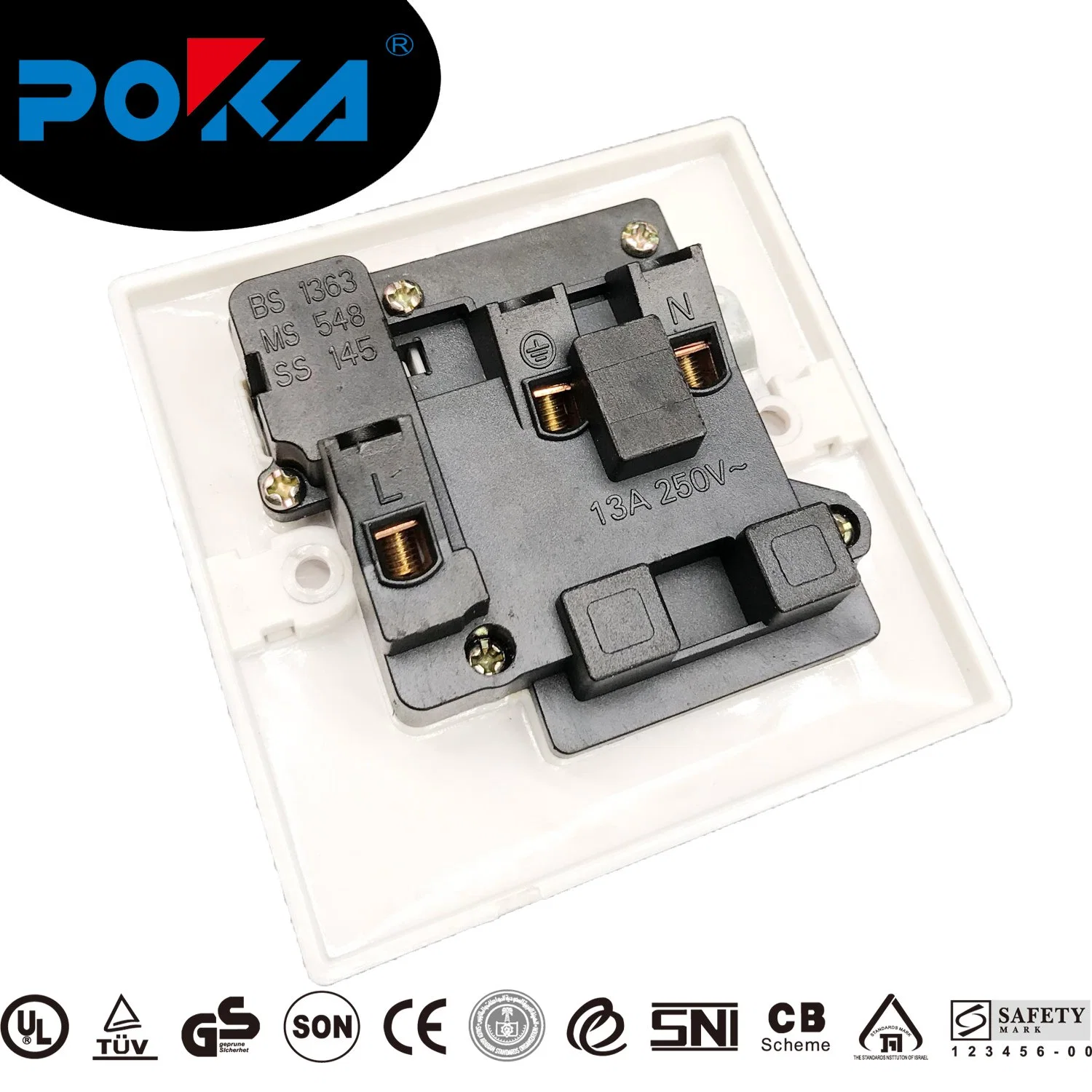 Conector hembra de pared estándar doble monopolar BS1363 precio de fábrica