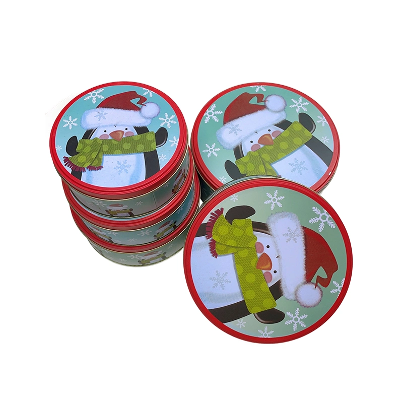 Cartoon Santa Claus Candy Ornaments in Tin Box Tinplate Material