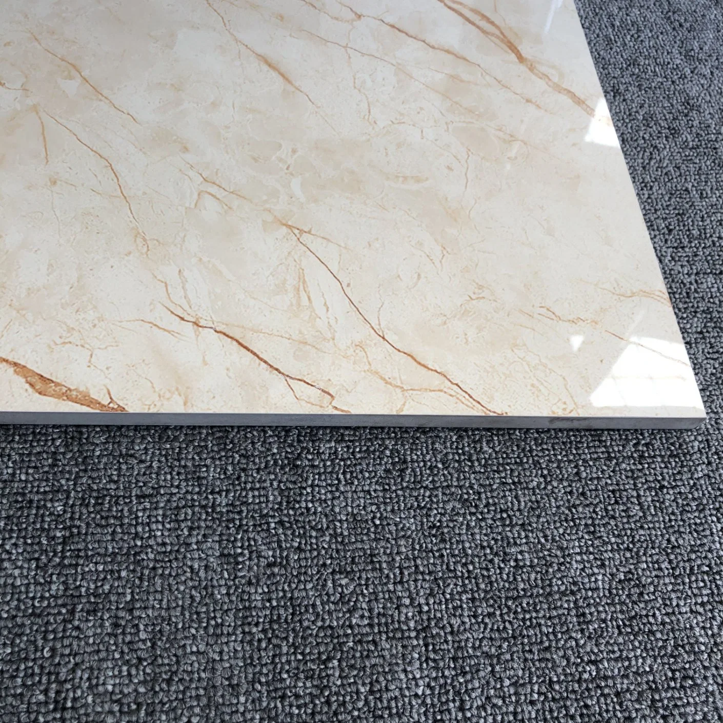 Popular Foshan Design 800X800mm Sink Gold Golden Silver K Line Vitrified Living Room Home Decoration Bathroom Glazed Porcelain Ceramic Marble Floor Wall Tile