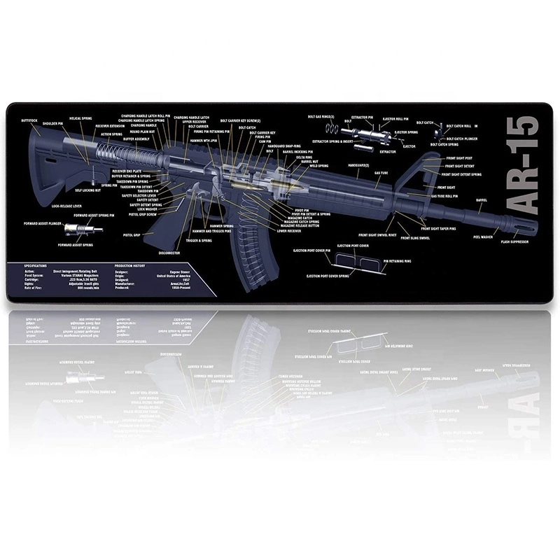 High quality/High cost performance  Customized Gun Weapon Full Printed Design XXL Extended Large Keyboard Gaming Mouse Pad