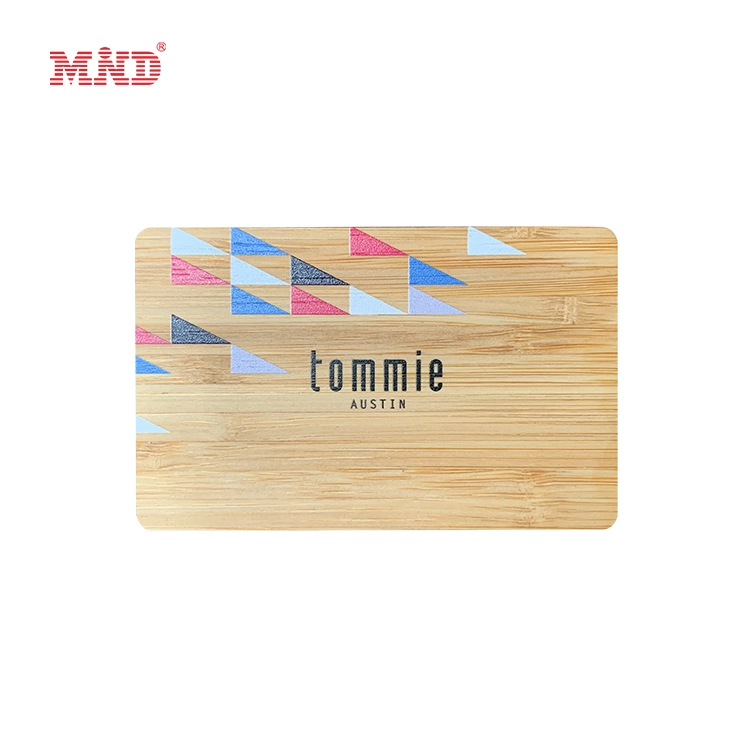 Customized Access Control RFID Chip F08 1K Small Wooden Hotel Card