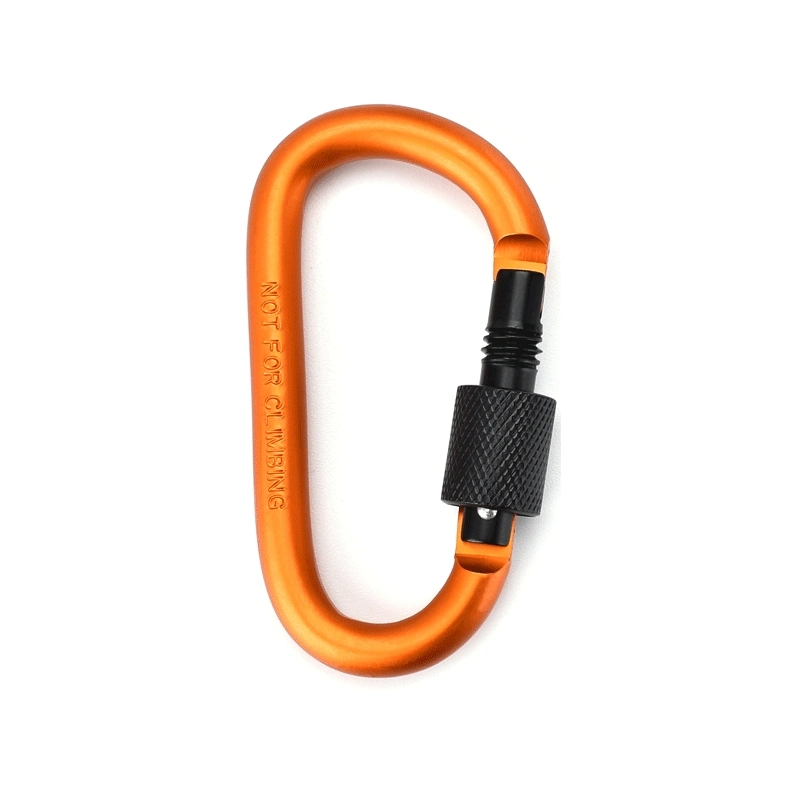 Professionelle hochwertige Verdickung 8cm Aluminium Bergsteigen Karabiner Outdoor D Shape Locking Haken Camping Kletterausrüstung