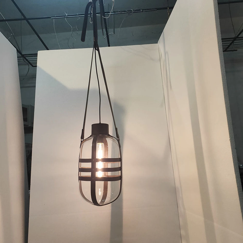 Lanterne classique en métal noir, lampe suspendue chandelier pour la cuisine et le salon.