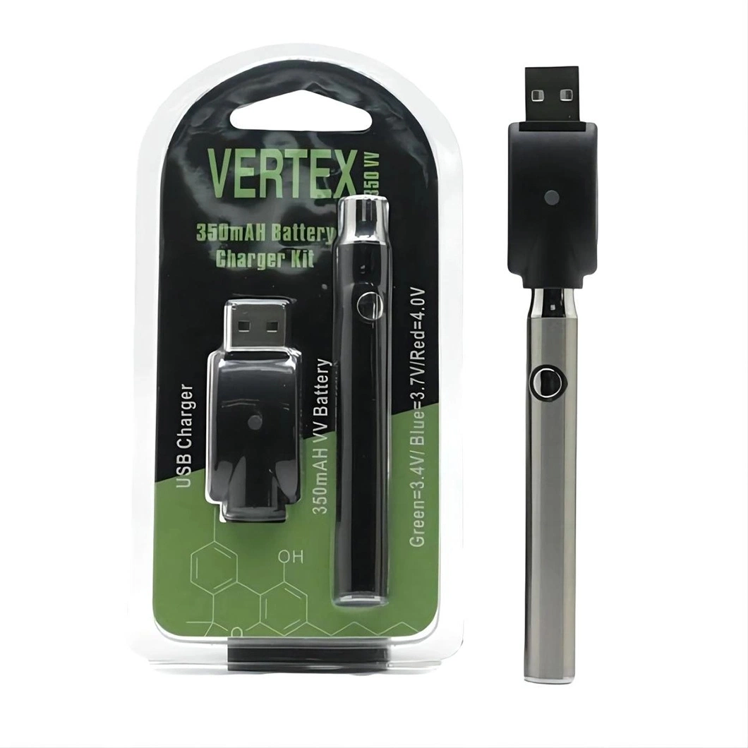 510 Thread Variable Voltage Vertex Disposable/Chargeable Vape Preheat 350mAh Battery Charger Kit