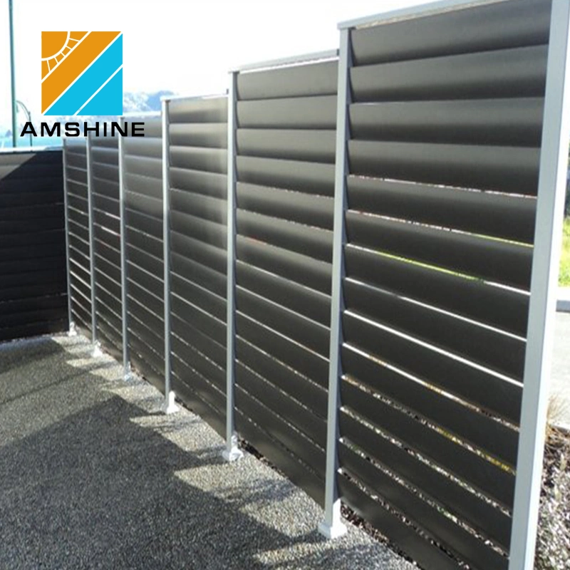 Factory Restaurant Garden Screen Aluminum Privacy Slat Fence Panels Fencing Balcony Fence for House