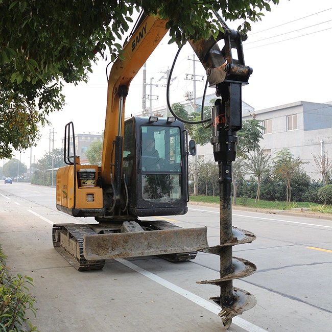 Ray Attachments Hydraulic Ground Drill Rock Sharp Teeth Earth Auger Drive for Sale