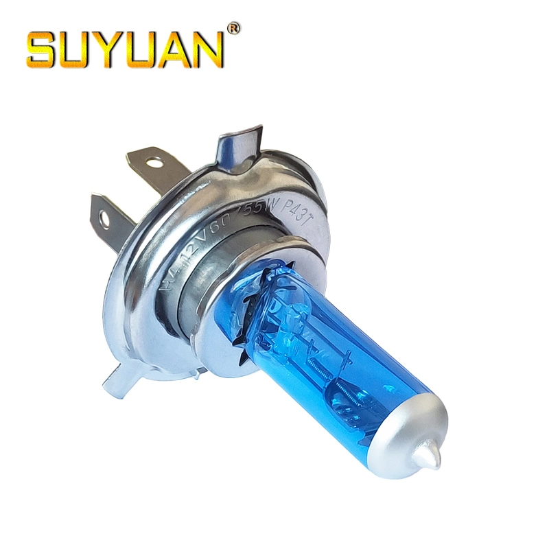 Suyuan Halogen Super White Light Bulb H4 12V60/55W P43t Long Life Car Lamp 500 Hours for Auto Headlights