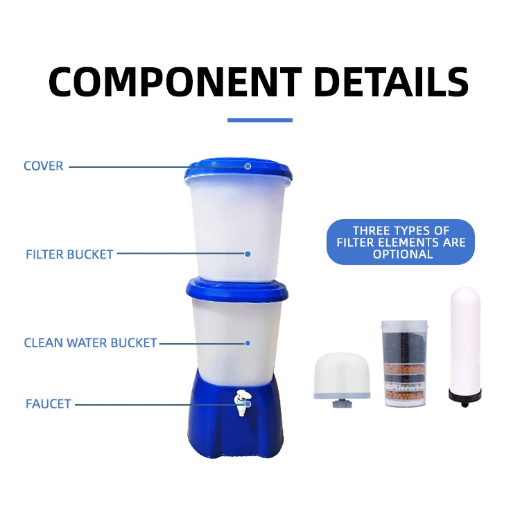 Jewin 26L Newest Manual Food Grade Big Gravity Water Mineral Purification System