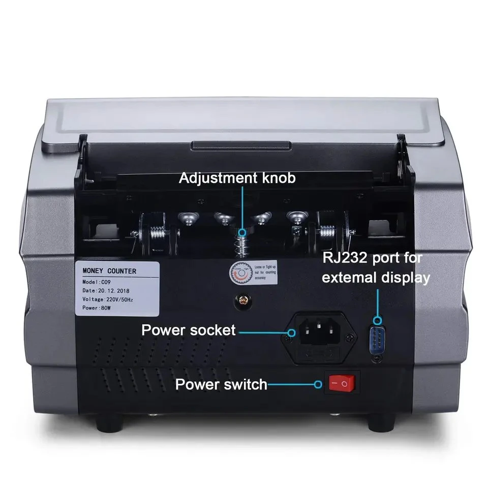 Union C09 High Speed Multi Currency Banknote Counter Geldzählungen Maschine mit einfach zu aktualisieren