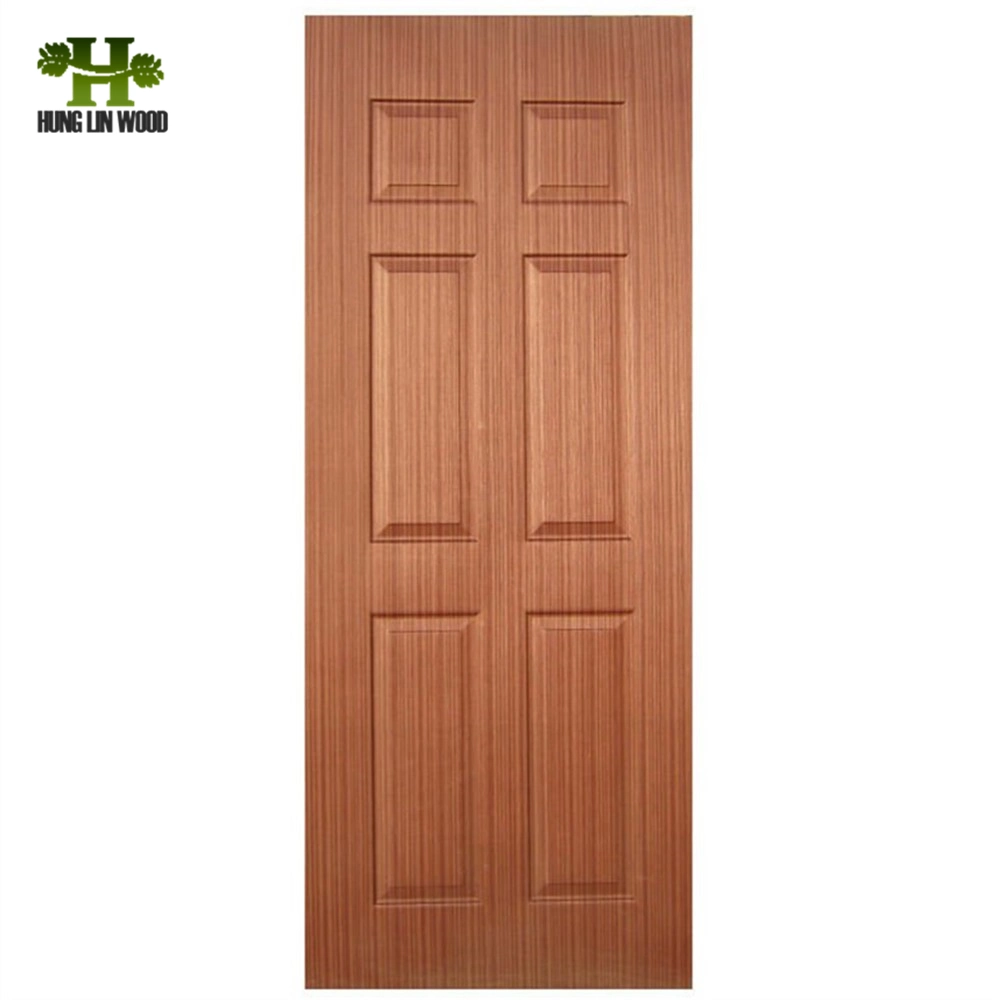 Natural Wood Veneer/Melamine Laminated Door Skin with Top Quality for Kitchen Cabinets