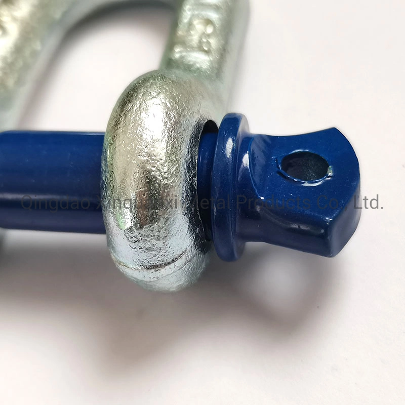 G210 Us Type Screw Pin Lifting D Shackle Carbon Steel Forged Anchor Chain Marine Dee Shackle