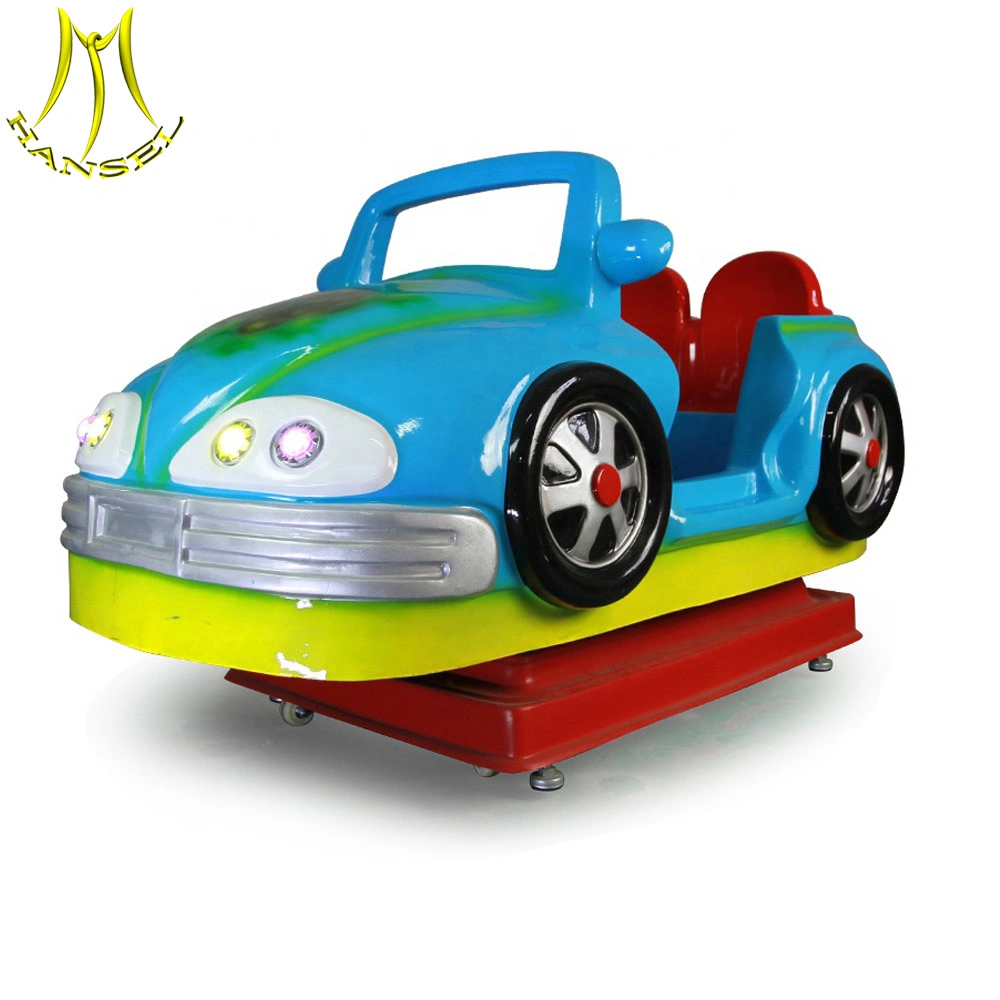 Hansel de alta calidad Swing-Car-Coin-Operated-Infantil de fibra de vidrio en Coche