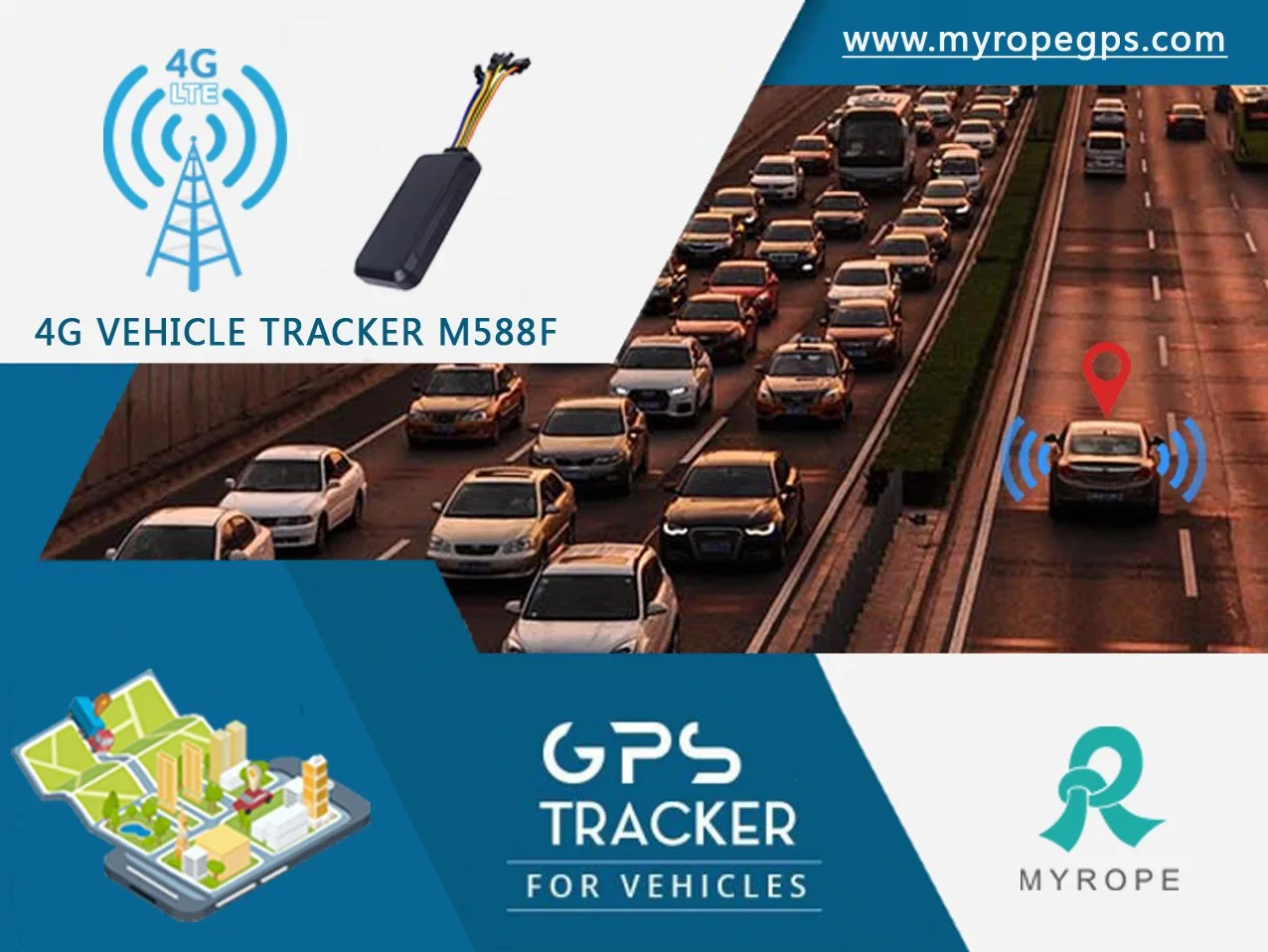 Fleet Management GPS Tracking Systems Device Support Cat M1 Vehicle 4G Truck GPS Tracker
