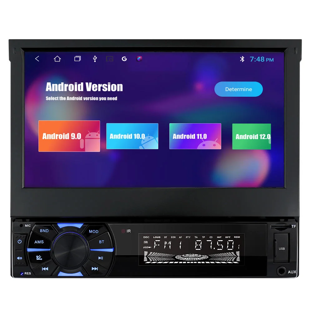 شاشة لمس DIN مزدوج ستيريو للسيارة بحجم 7 بوصات 1+32/2+32 بنظام Android 11 2 DIN Car Radio Video Autoradio GPS WiFi BT FM مشغل الوسائط المتعددة