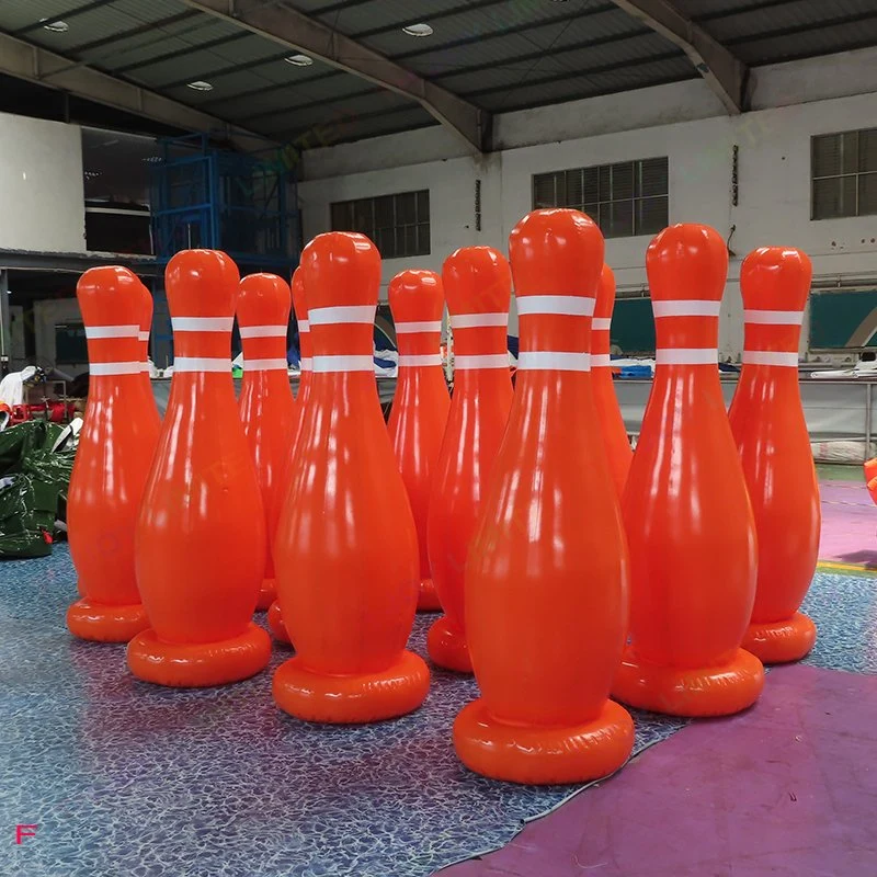 8X3m Inflatable Human Bowling Pins Lane Sport Game