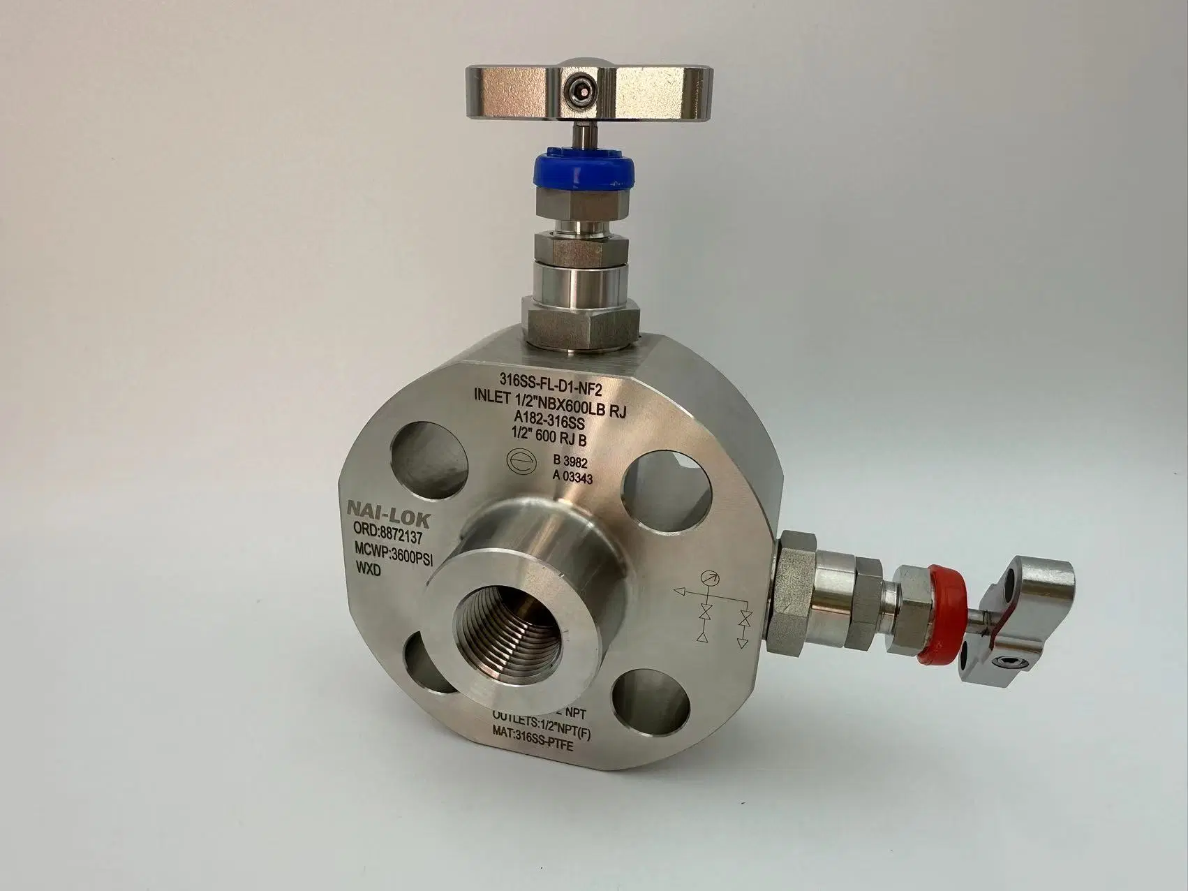 Stainless Steel Instrument Manifolds Valve Double Block and Bleed Valves Monoflange Valve Class 150 to Class 2500 Flange