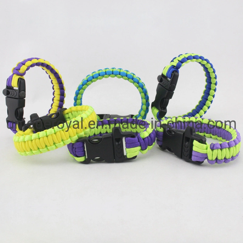 Pulsera de cuerda con sombrilla, vida de emergencia multifuncional al aire libre, Pulsera de supervivencia de camping