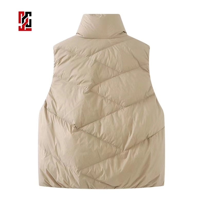 Womens Winter out Wear Coats Stand Collar Puffer Crop Down Vest