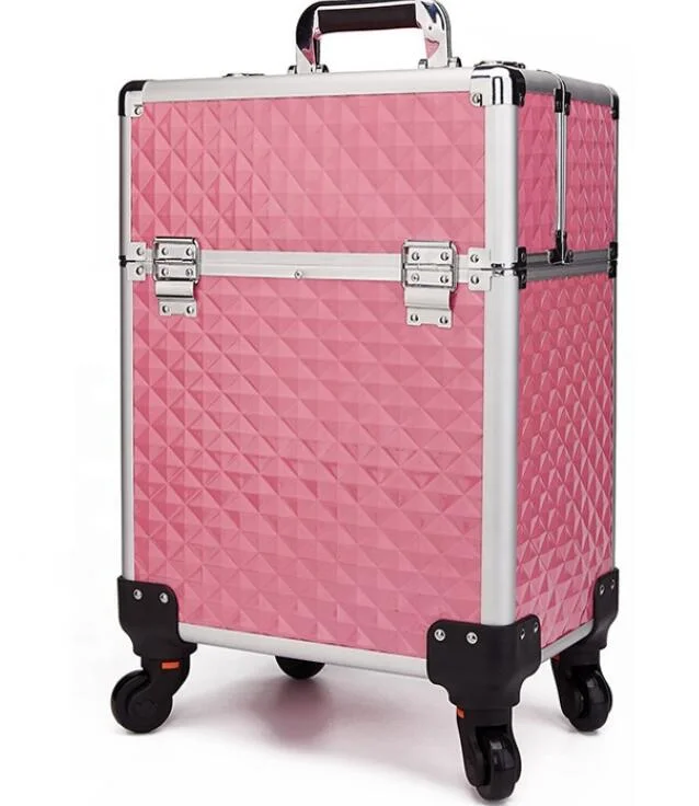 T-054unew Design chariot roulant en aluminium Cosmetics trousse à maquillage