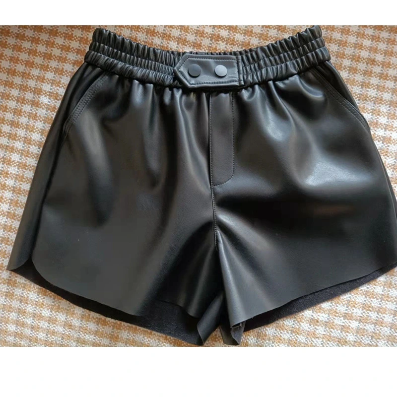 Genuine Leather Pants Distributor High Waisted PU Shorts Trousers Products