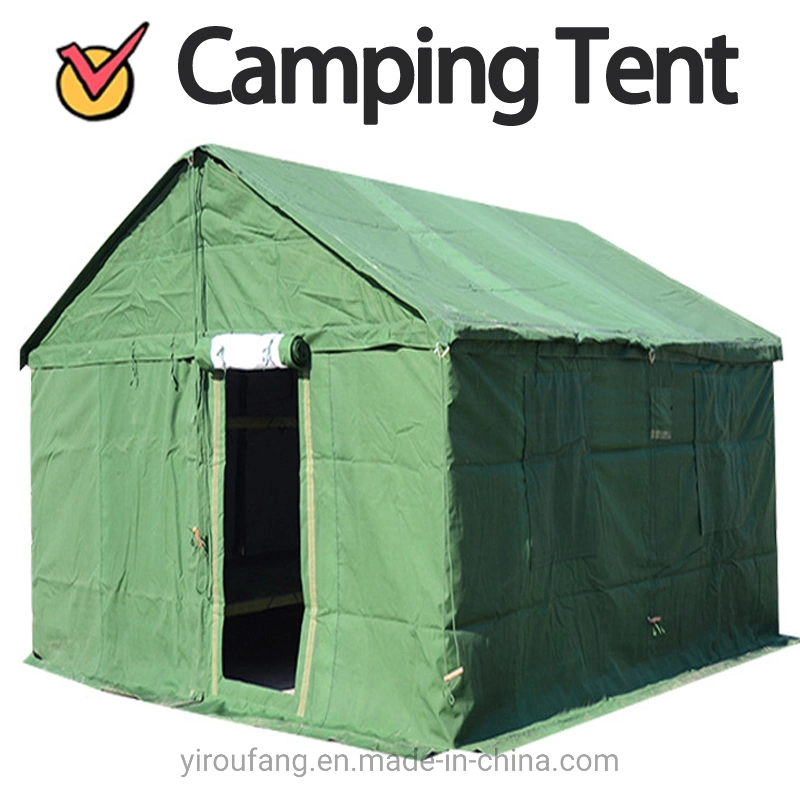 Top Quality China Tent Relief Command Tents Portable Waterproof Big Space Anti-Aging Camping Tent 4 Person Green Canvas Steel Vendor Tents