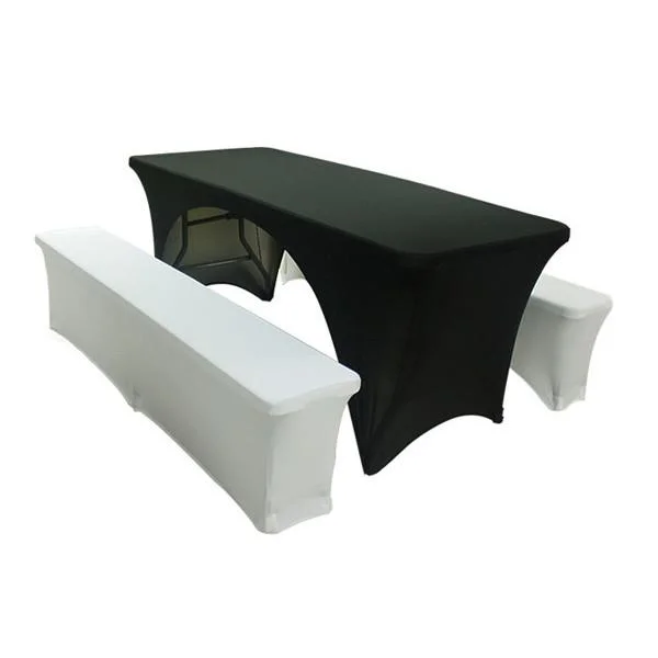 183cm en el exterior de Poliéster elástico Stretch decorativa simple Wedding Garden Bench cubre