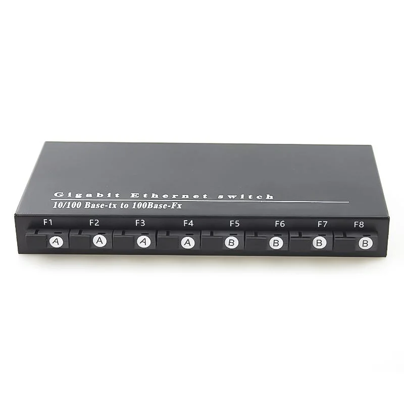 Hot Selling 4 Ports Poe Fast Ethernet to Fiber Optic Network Switch with LC Sc Connector