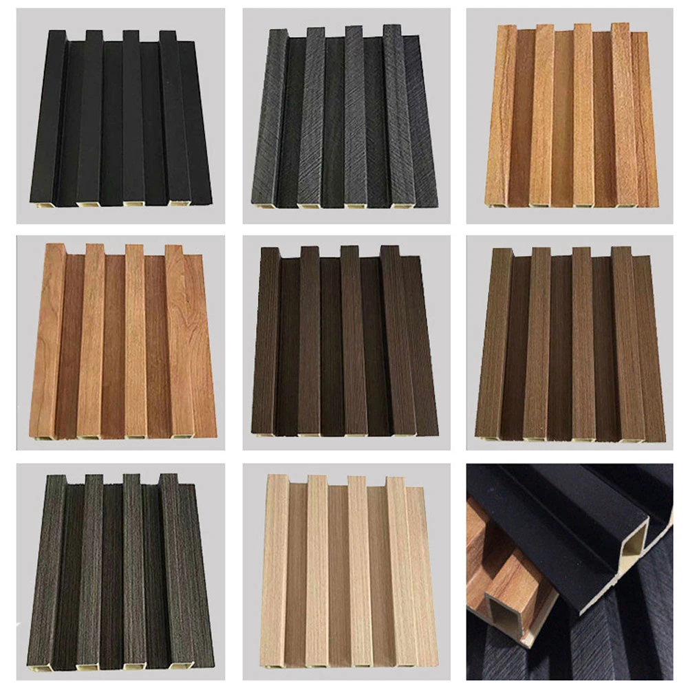 Upholstery Non-Fading Waterproof WPC Slat Wall Panel Interior Wall Cladding for Room