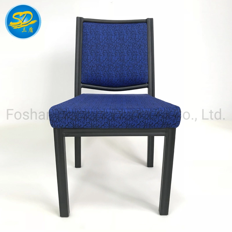 Hot Sale Hotel Restaurant Wood Grain Imitated Metal Aluminum Iron Chair Dining Furniture