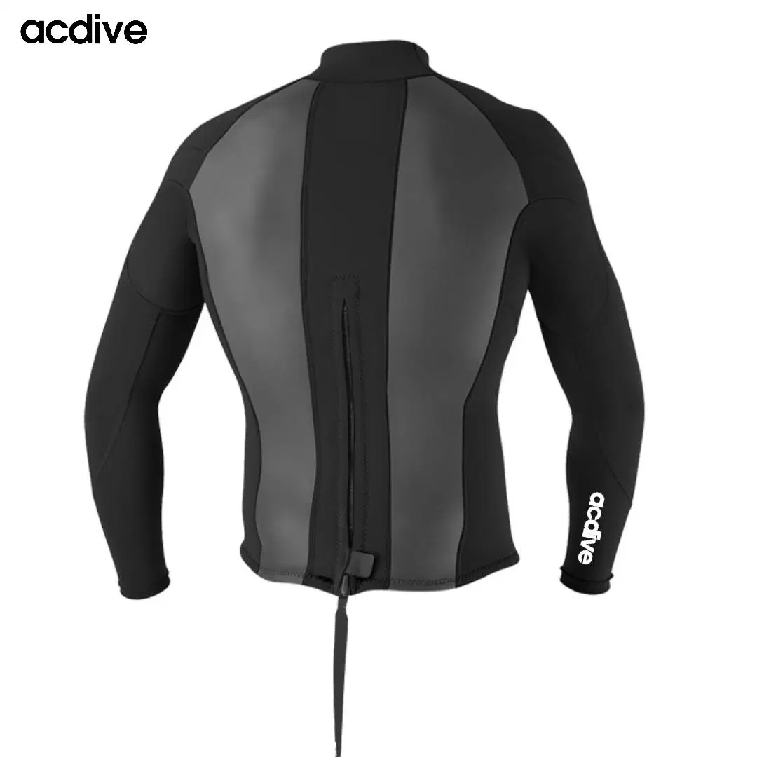 Acdive espalda malla Zip piel 3mm neopreno profesional Surf Diving Top deportivo Aqua para adultos