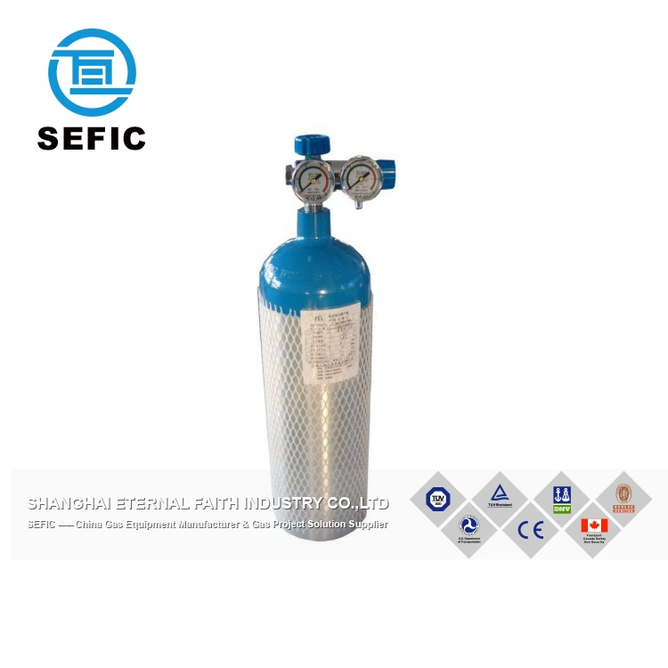 2.0L Material Aluminium Medical Oxygen Gas Cylinder