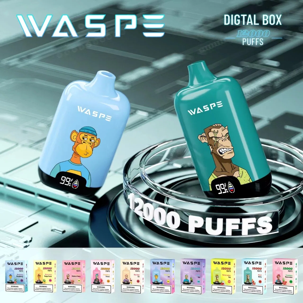 Waspe 12000 Puffs Venta caliente Zbuod 12K vuse Go Mini Kit Hexa Elektronik Sigara Mula Xvape cartucho Atomizer VAPE desechable