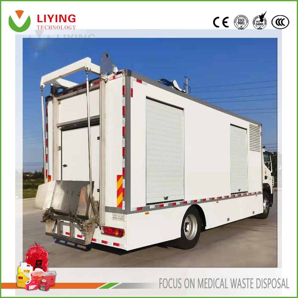 Mobile Disposal Treatment Vehicle Medical Garbage Microwave Disinfection System for Medical Waste Treatment in Some Remote Areas