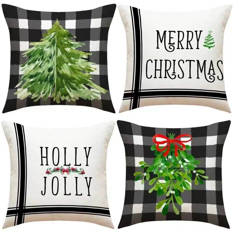 Winter Holiday Farmhouse Decorations Cushion Cover