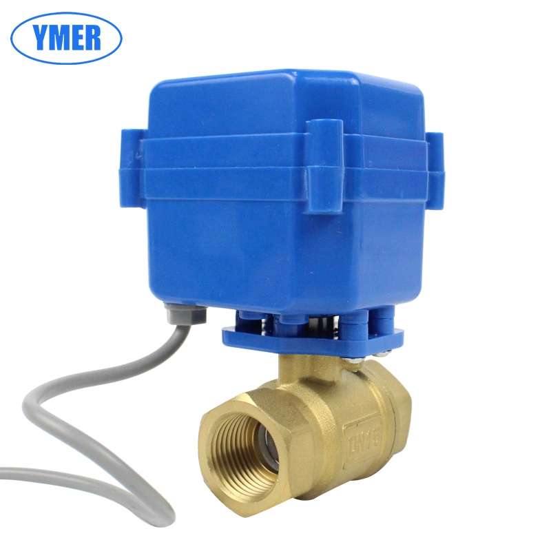 3/4inch DN20 AC12V DC12V Brass Mini Motorized Ball Valve for Water