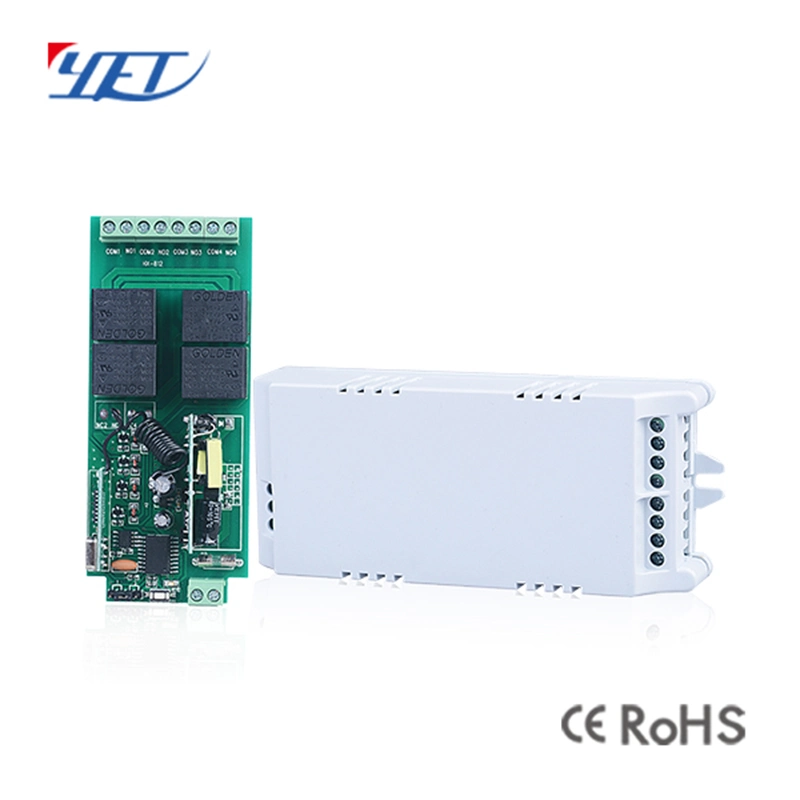 4 Channels AC220V Light Control Receiver RF Transmitter and Receiver Yet404PC-220V