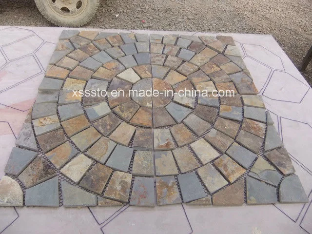 Schiefer Mosaik Mesh Fliesen für Wand und Boden