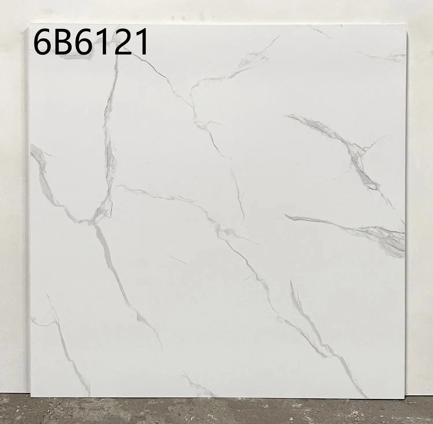 Горячая продажа глянцевая керамическая плитка 60X60 для напольного стандартного белого цвета Мраморные фарфоровые плитки