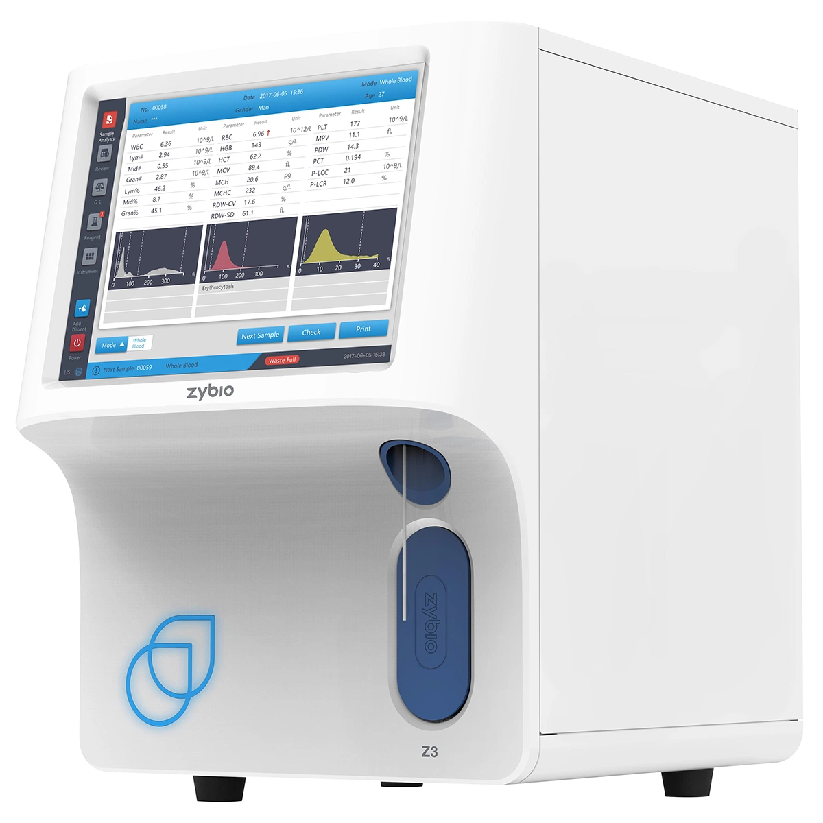 Zybio Z3 Hemograma completo Analisador de Hematologia laboratorial da máquina Máquina de teste de sangue para a África