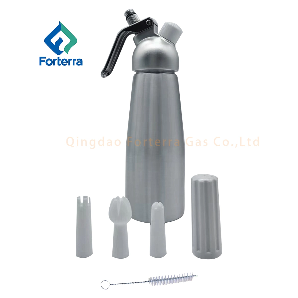 Customize Logo 500ml Aluminium Whipped Cream Dispenser Stainless Steel Cream Charger Whipper