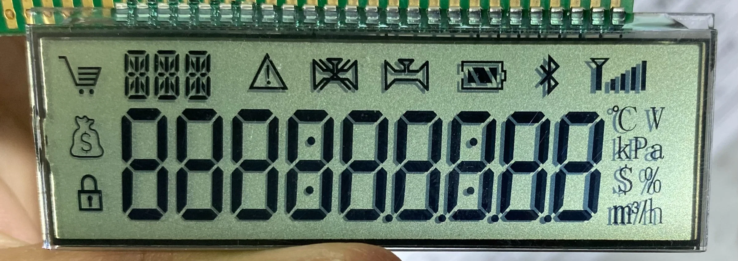 Benutzerdefinierte Smart IC Card Wasserzähler Display Segment LCD-Display